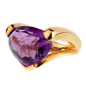 Antonini Amethyst Gold Cocktail Ring